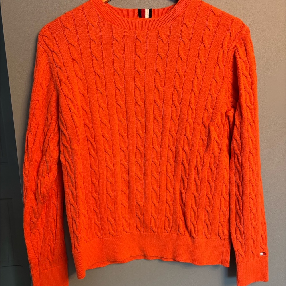 Tommy Hilfiger Vibrant Orange Knit Sweater